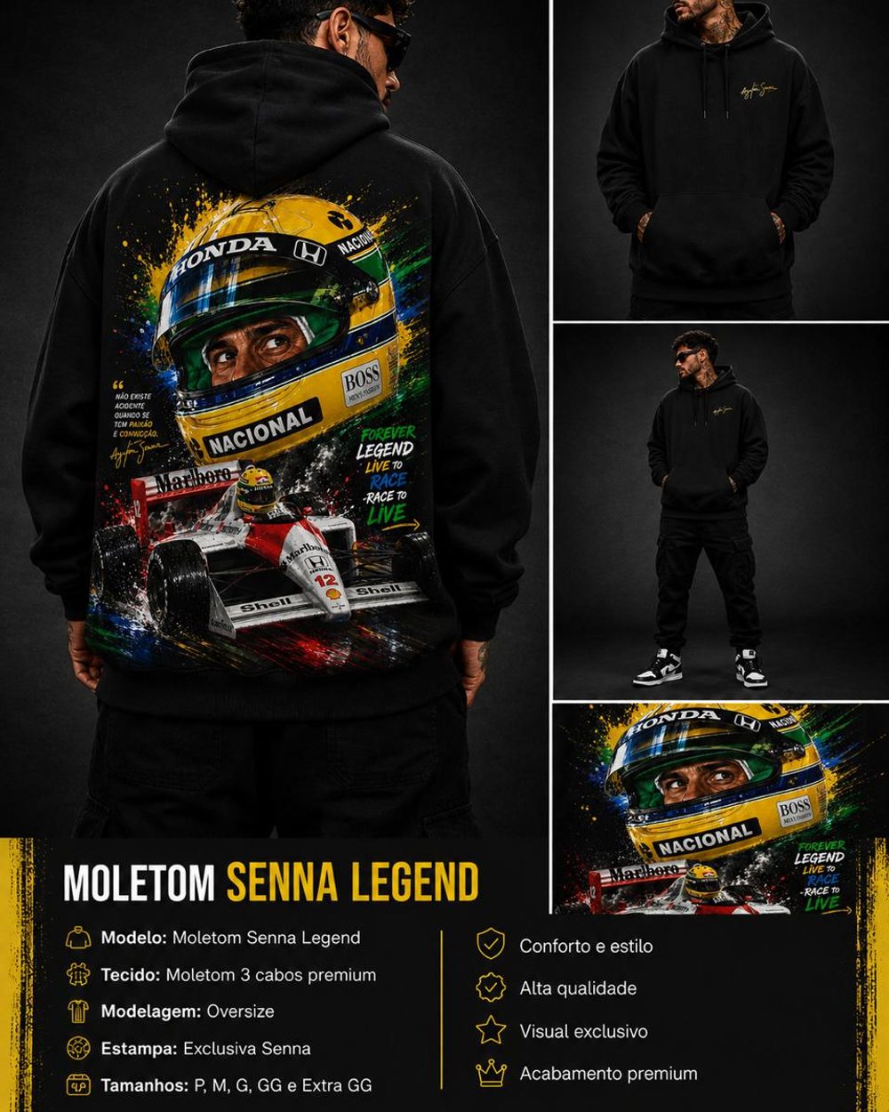 Moletom Airton Senna